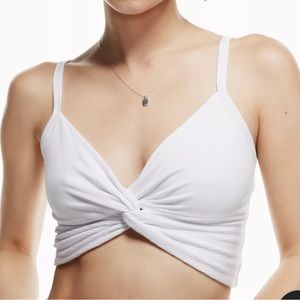 Never worn Aritzia - white cropped Wilfred top New